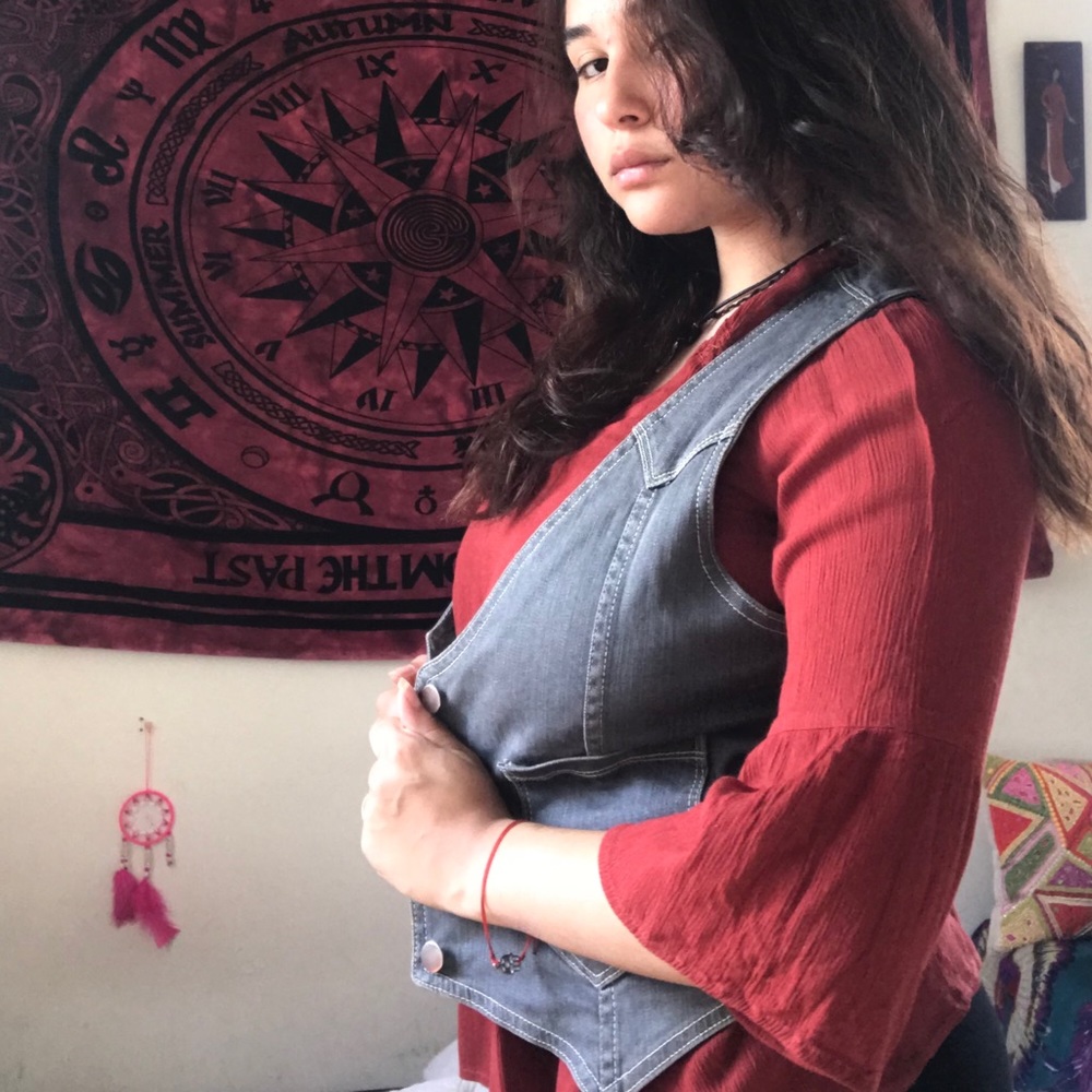 VINTAGE women’s jean jacket vest